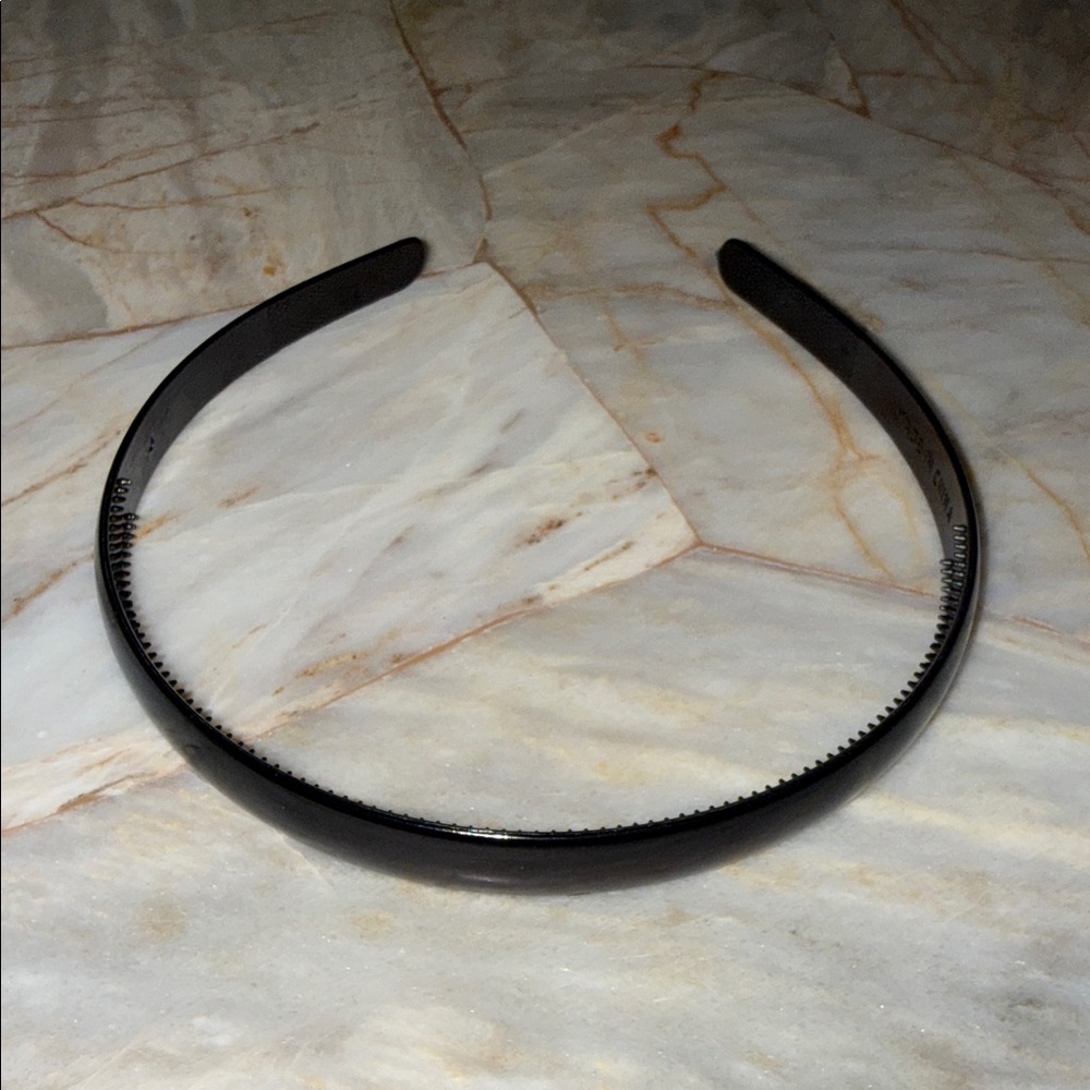 Classic‎ Black Headband for Men Minimalist Plastic Hair Accessory OS